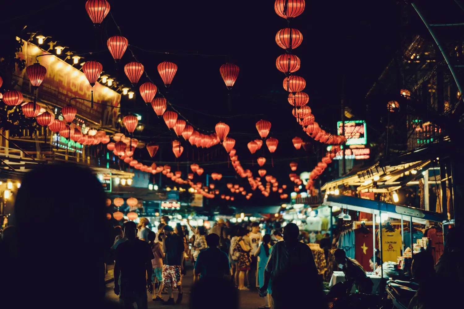 Phu Quoc night market view located in Duong Dong town