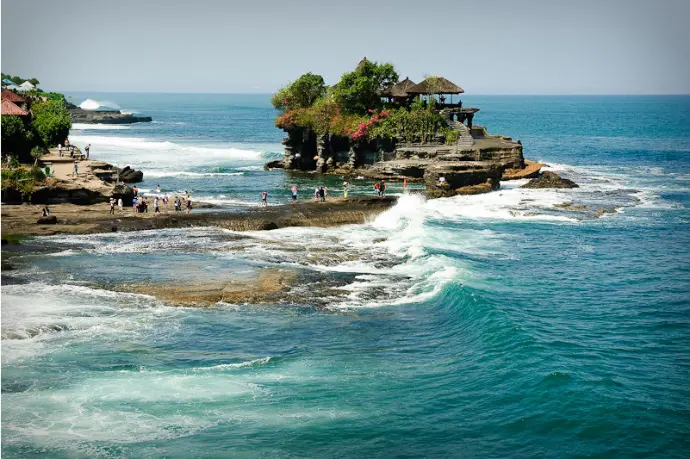 A view of iconic Tanah Lot Templte